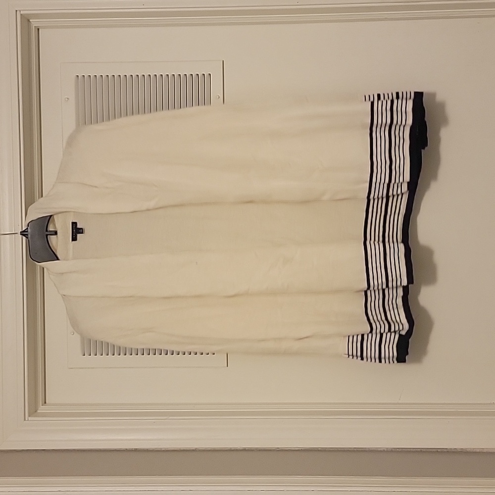 Cream and black striped cardigan
